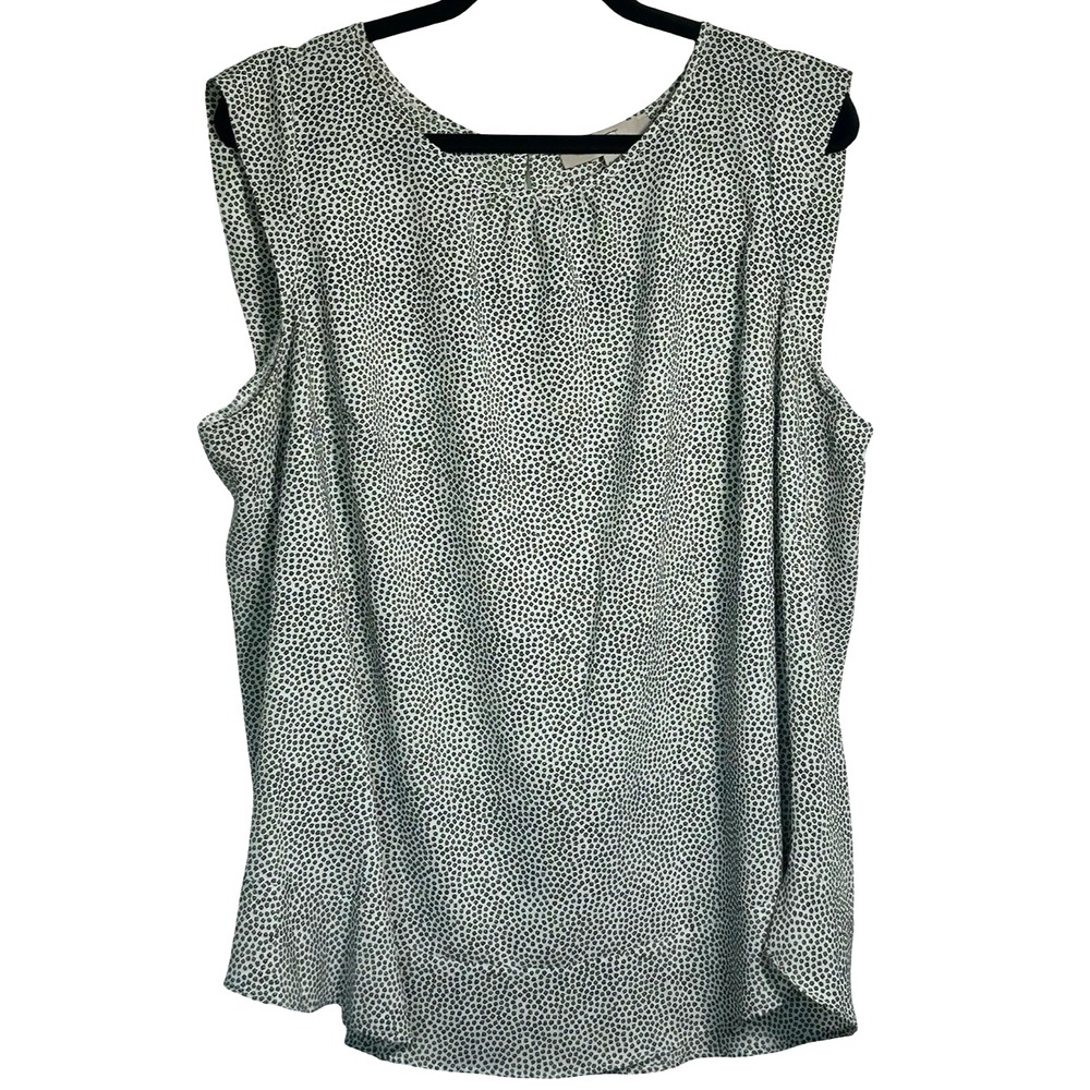 Loft Plus Sleeveless Tunic Blouse Size 16 Career Office Professional‎ Preppy
